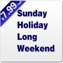 Sunday, Holiday and Long Weekend Service